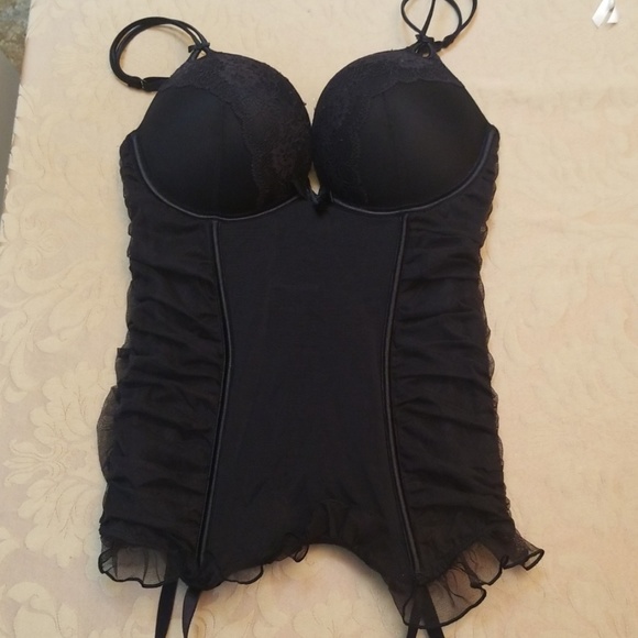 Victoria's Secret Other - VICTORIAS SECRET PADDED BLACK CORSET SIZE 36B